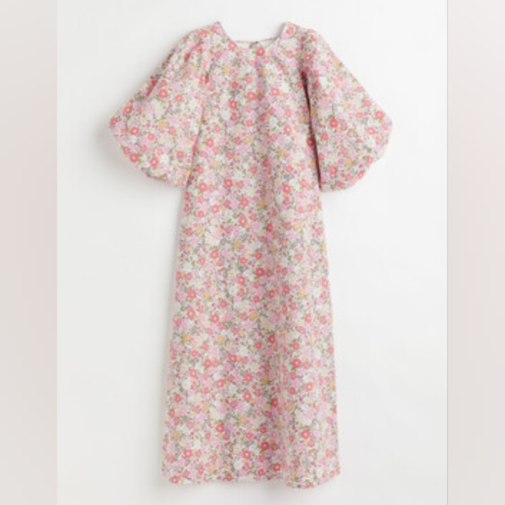 H&M Floral Puff Sleeve Dress